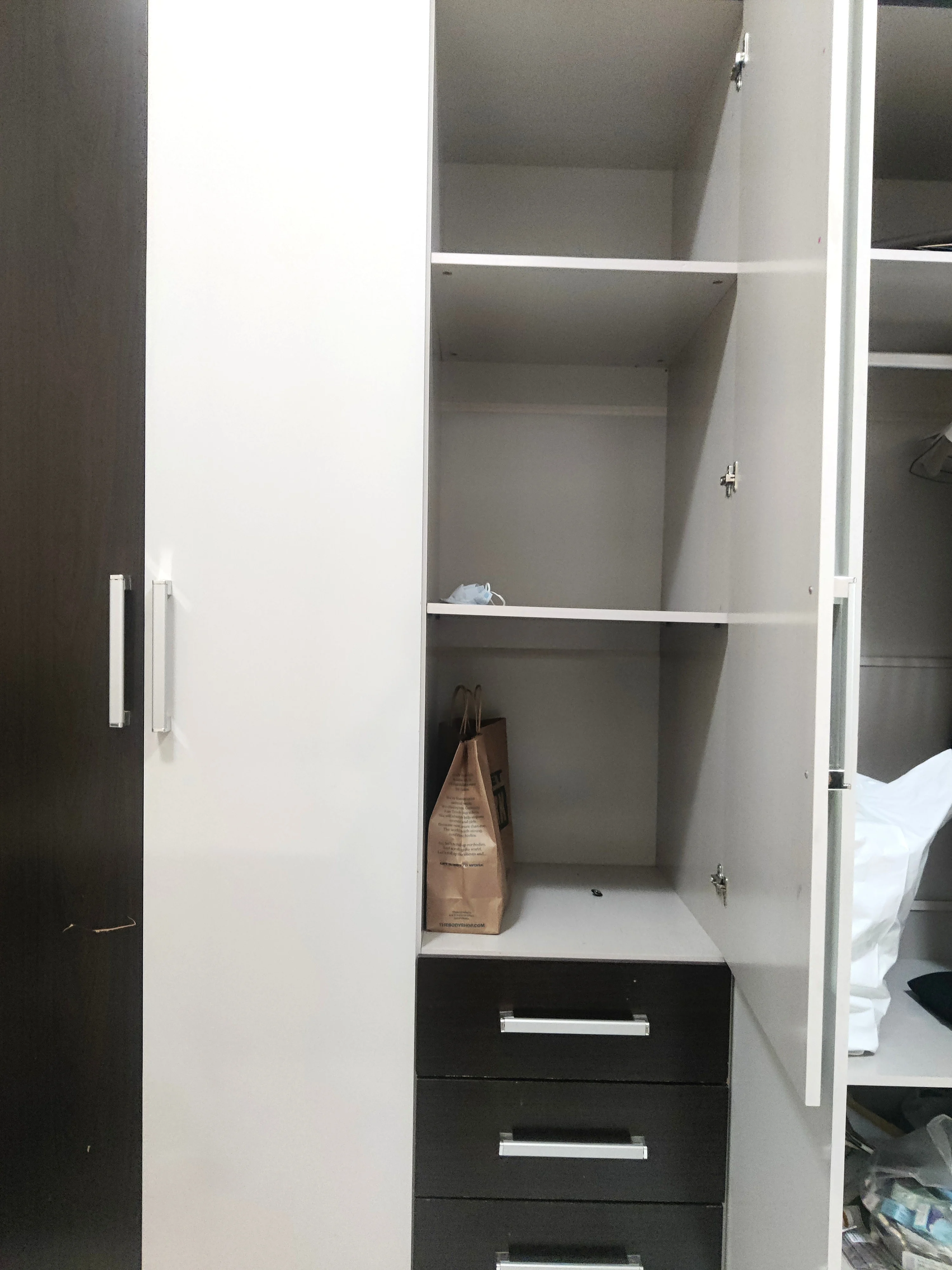 Wardrobe, king size bed with Mattresses. photo 4