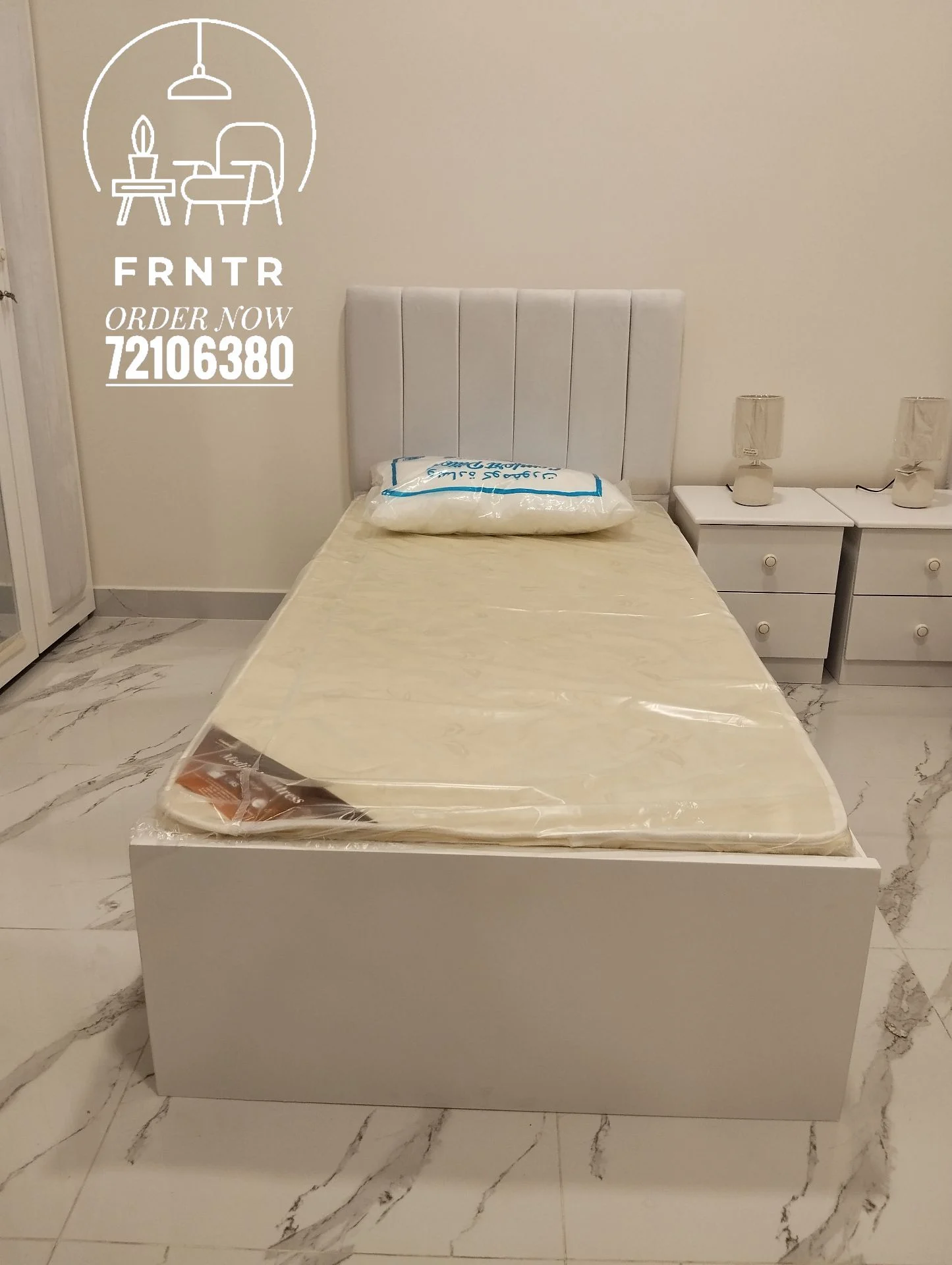 New bed frame, mattress, wardrobe  and full bedroom set available. photo 3