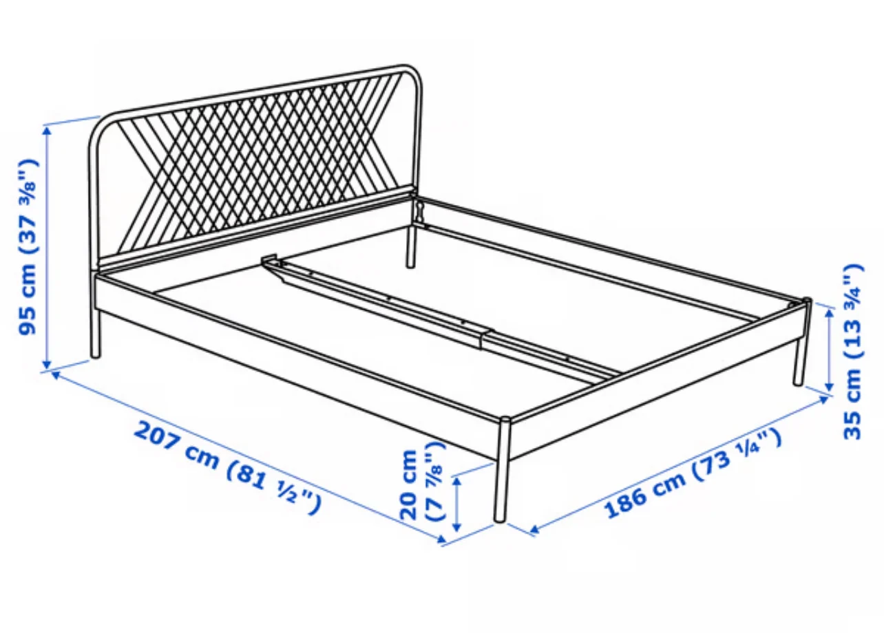 IKEA BED FRAME AND MATTRESS photo 4