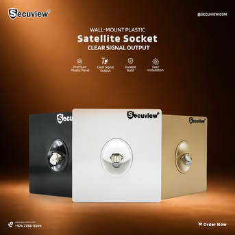 QAR 10,  Secuview Wall-Mount Plastic Satellite Socket | Clear Signal Output. photo 1