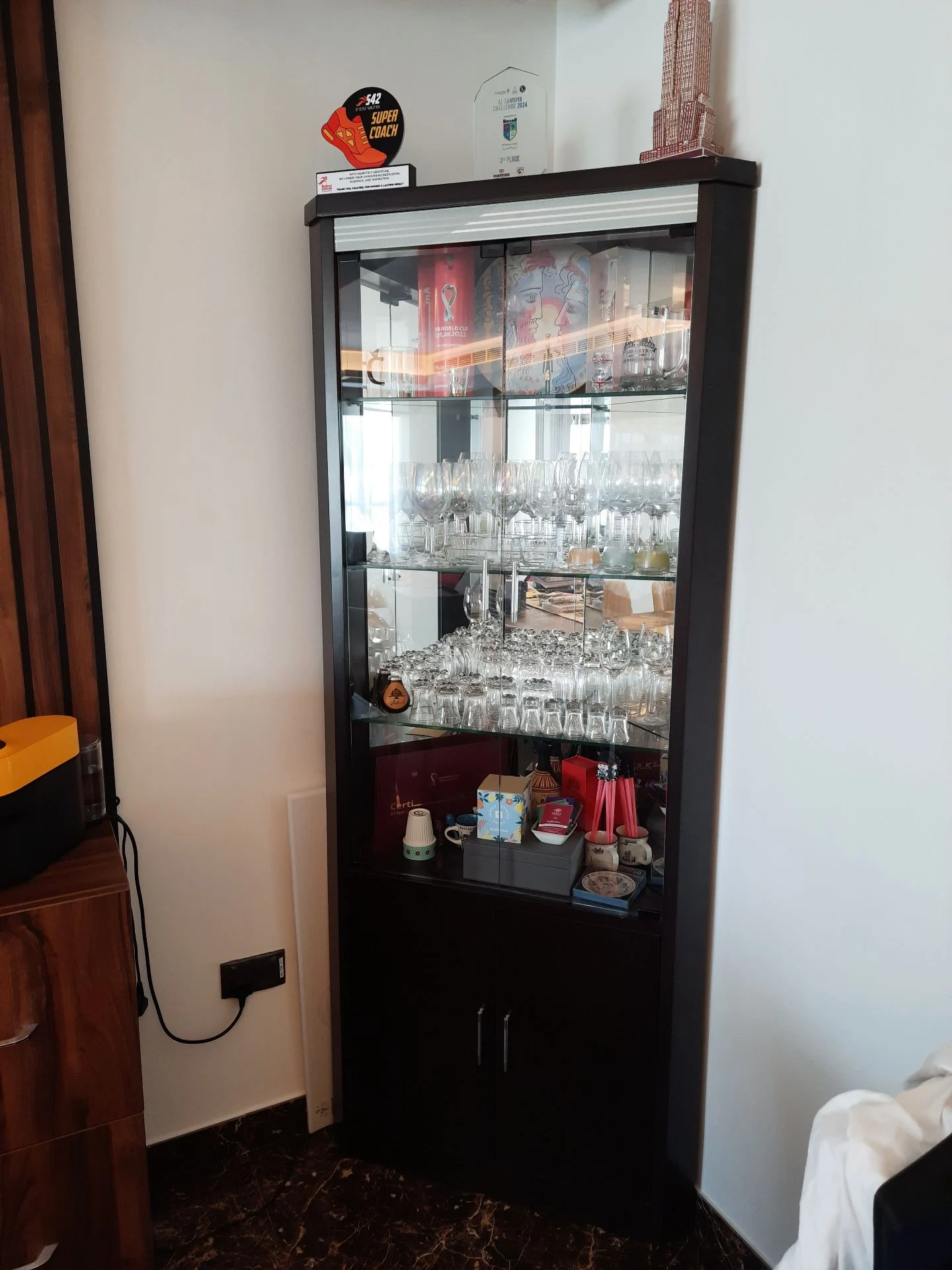 Premium Corner Glass Display Cabinet with Lighting photo 2