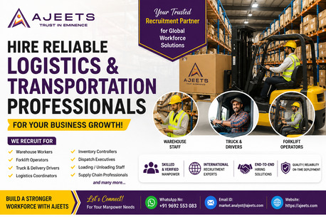 Hire Skilled Logistics & Transportation Workers From AJEETS