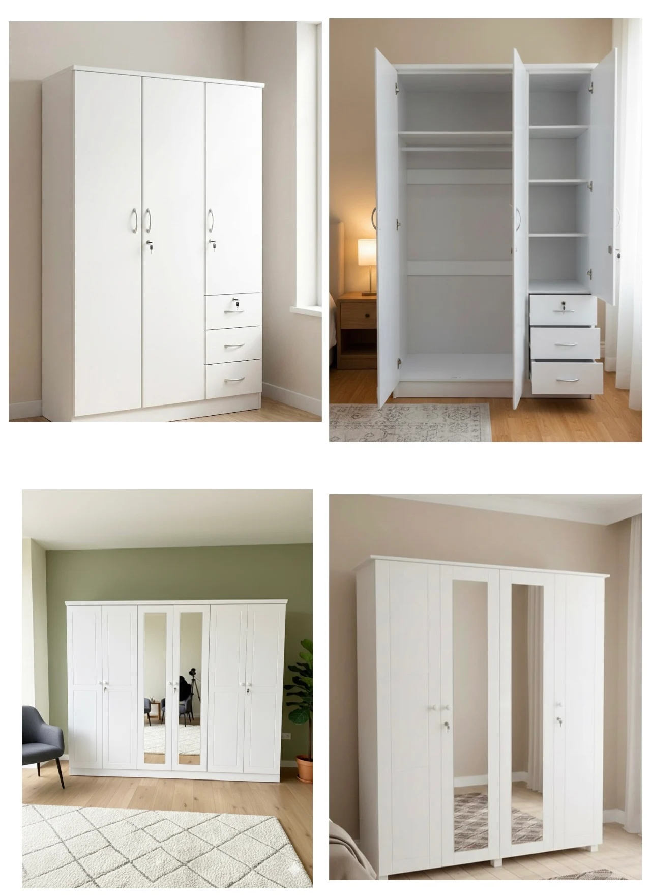 Wardrobes at Best Price. 2Door/3Door/4Door and /6Doors photo 1