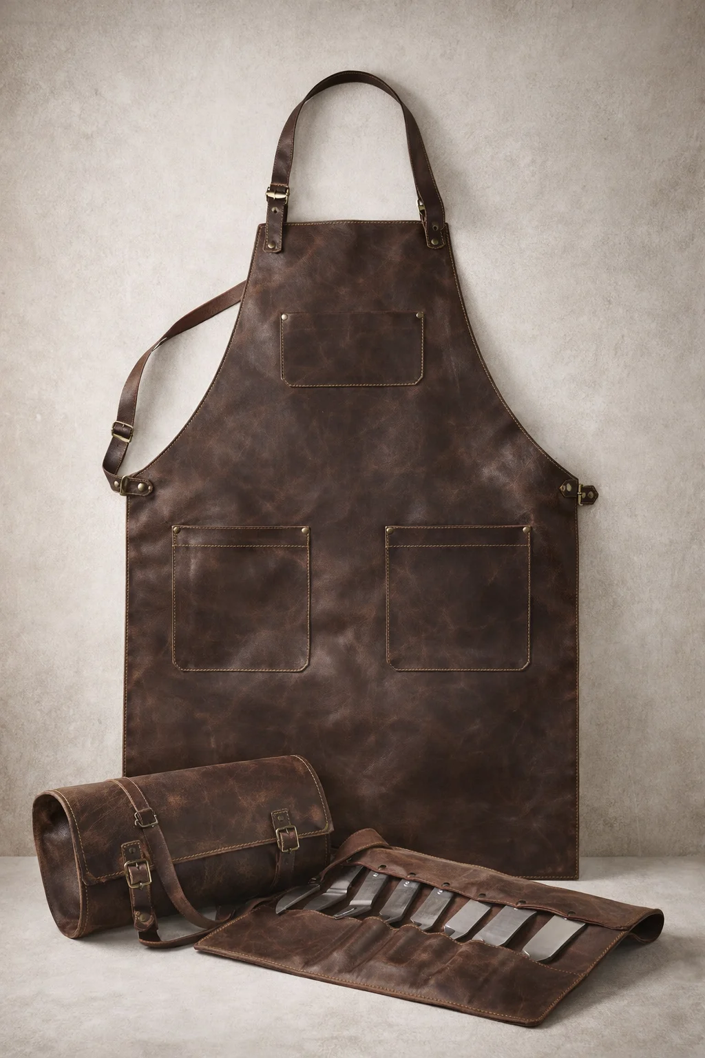 The Artisan Chef Signature Set - Hand Stitched Leather photo 1