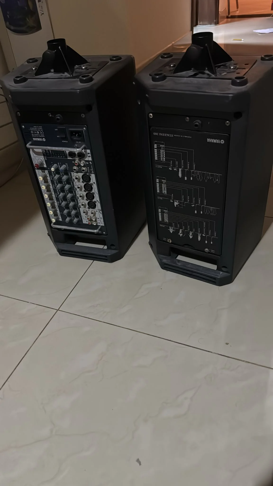 Yamaha PA Speakers with Mixer photo 2
