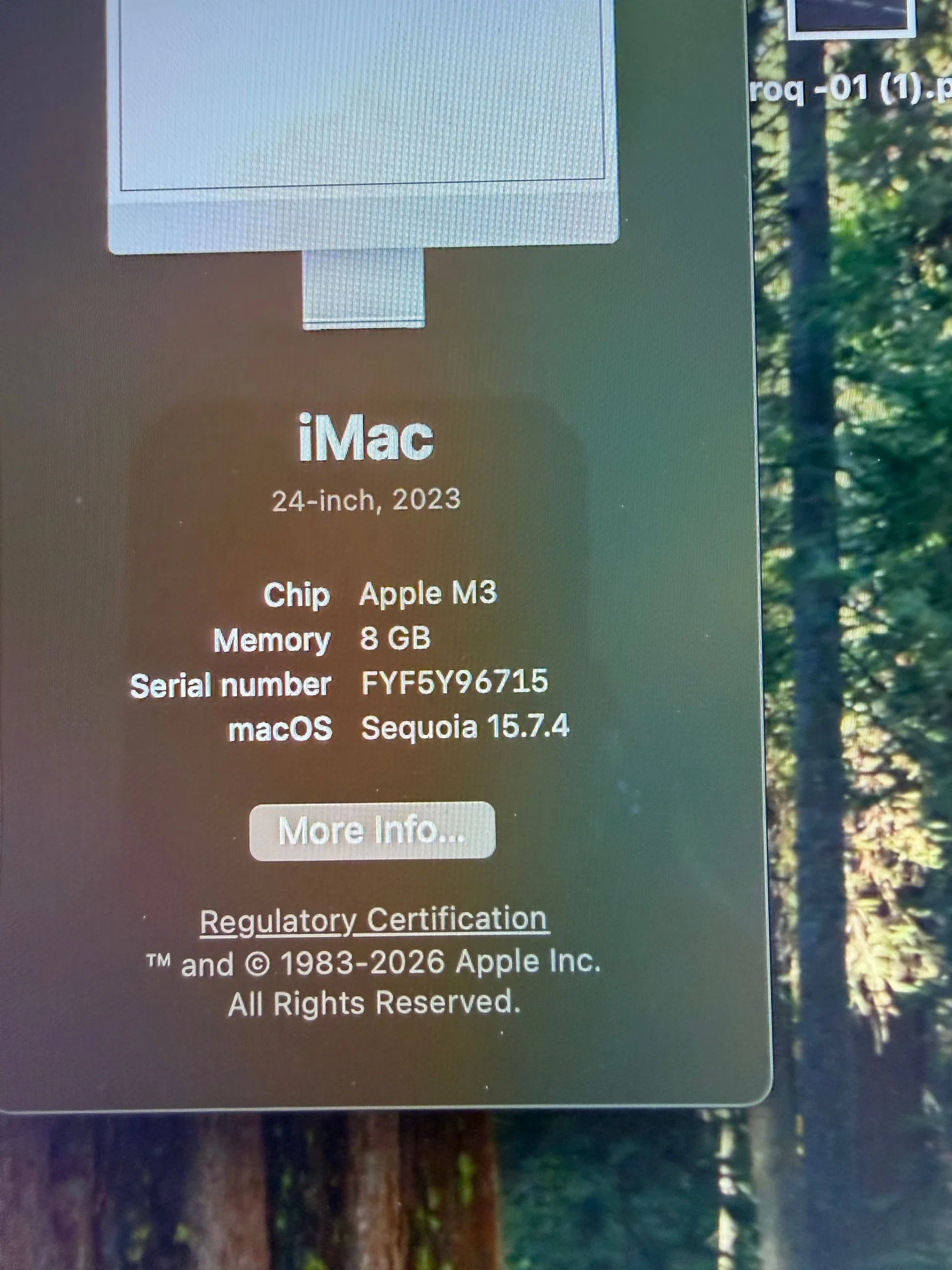 APPLE IMAC 24 INCH ALMOST NEW photo 1