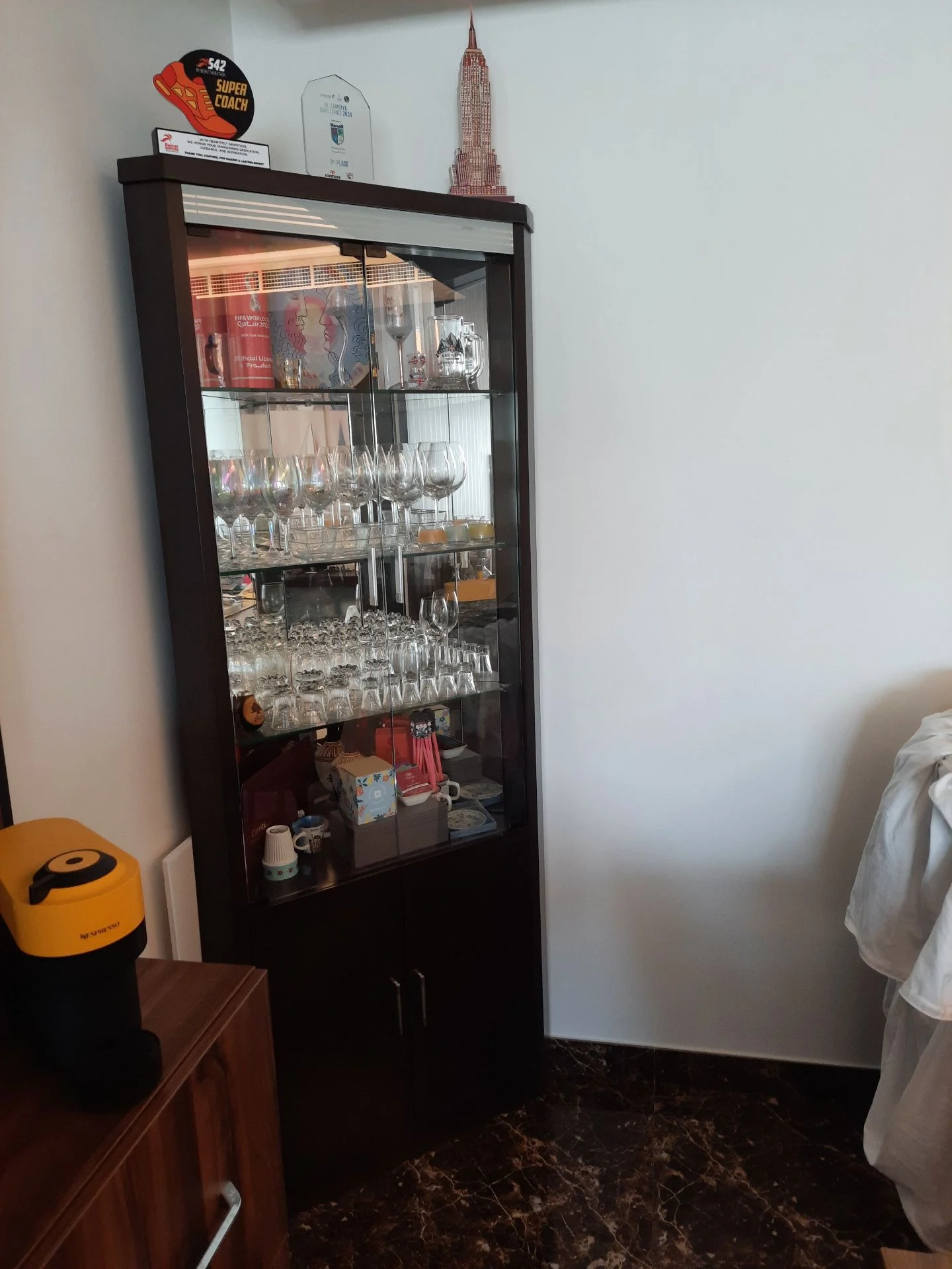 Premium Corner Glass Display Cabinet with Lighting photo 1
