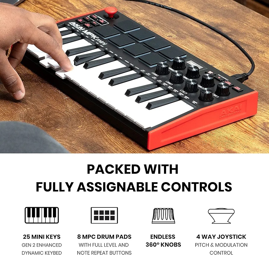 Akai Pro MPK Mini MK3 MIDI Keyboard Controller – NEW photo 4