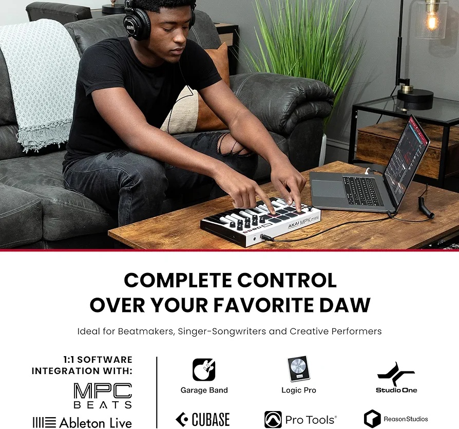 Akai Pro MPK Mini MK3 White Edition MIDI Keyboard photo 3