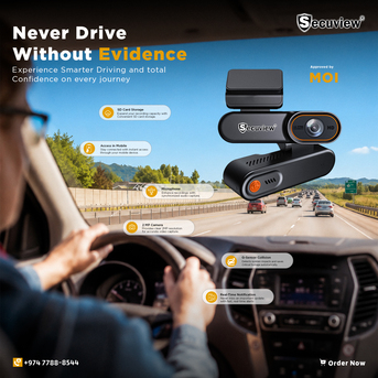 QAR 525,  Secuview 4G Smart Dash Cam – MOI Approved, 1080p Full HD With Smart Fence & Multi-User Sha photo 1