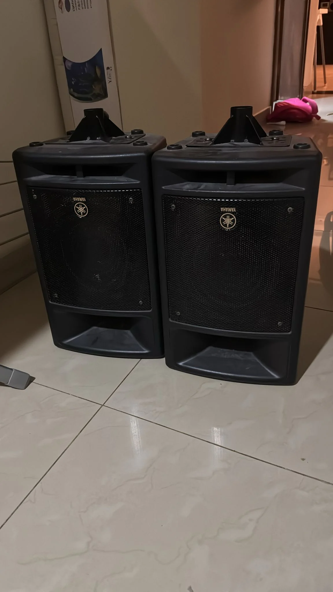 Yamaha PA Speakers with Mixer