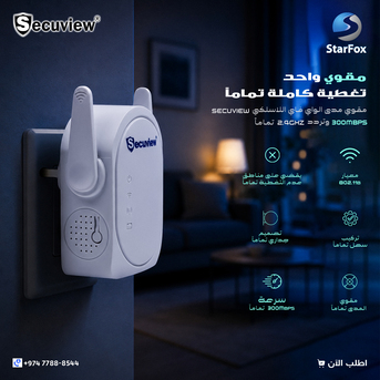 QAR 65,  Secuview 300Mbps 2.4GHz Wireless Wi-Fi Range Extender. photo 2