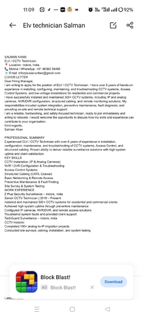 Application For Cctv / Elv Technician photo 1