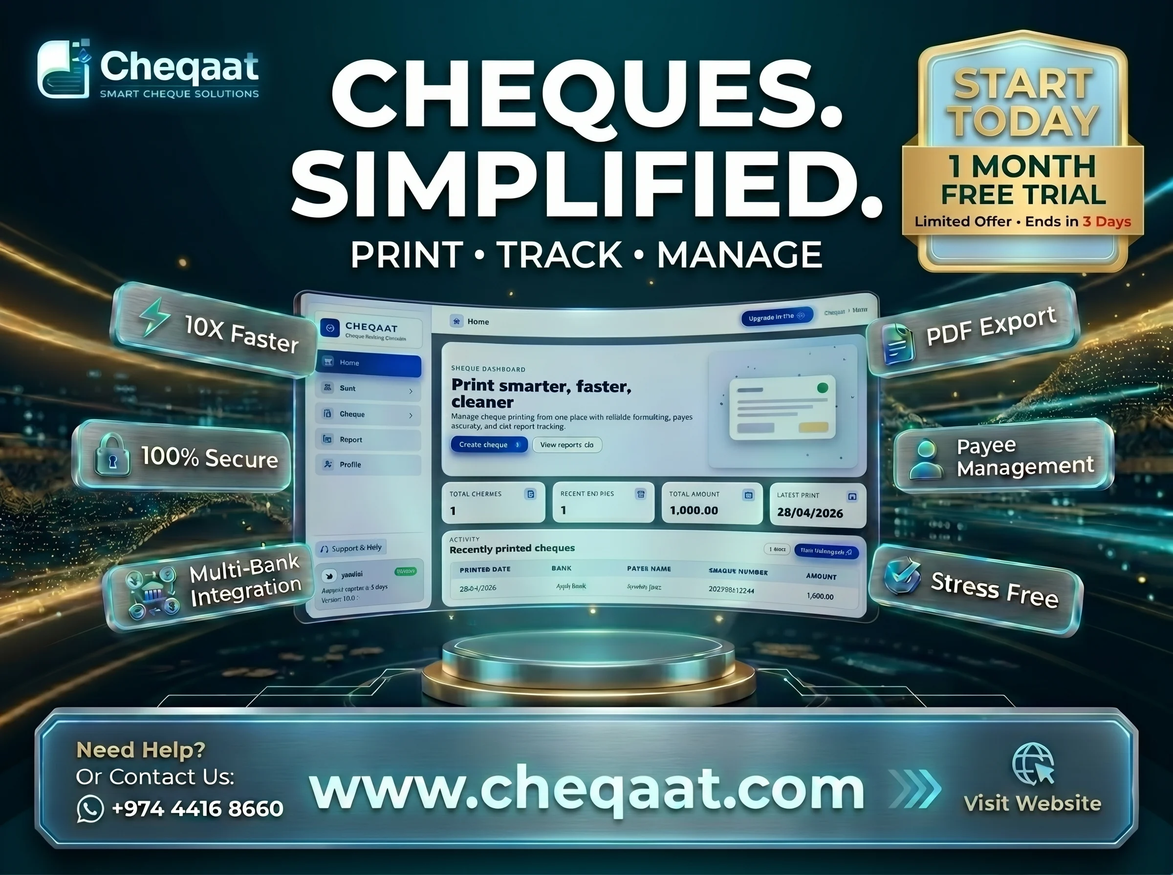 CHEQAAT Smart Cheque Printing Software – 1 Month Free Trial photo 4