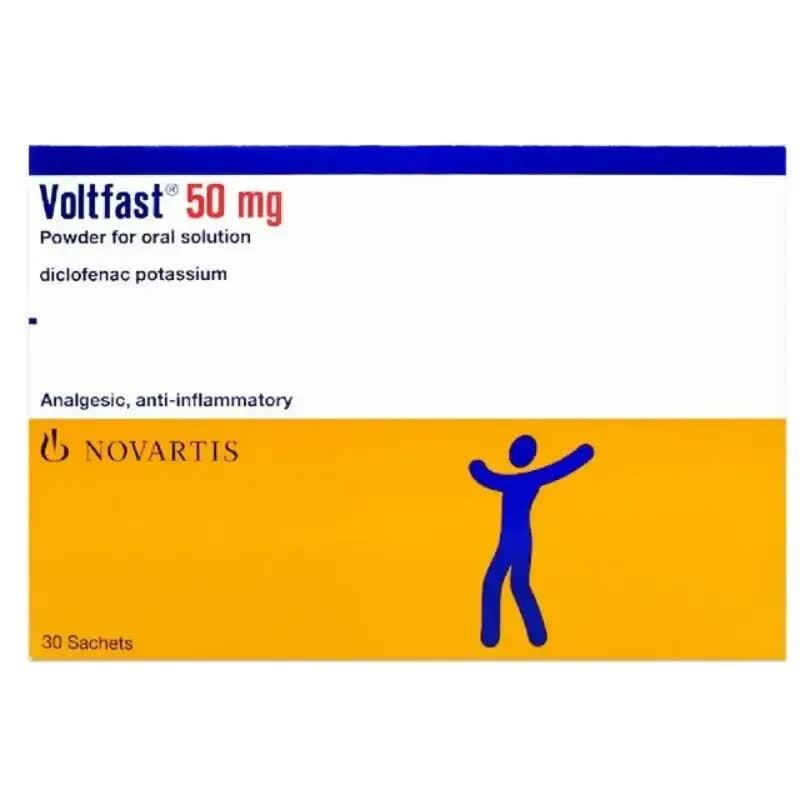 QAR 62,  Voltfast 50mg Sachets (30 Pc) – Fast Pain Relief | Vitamin Pharmacy