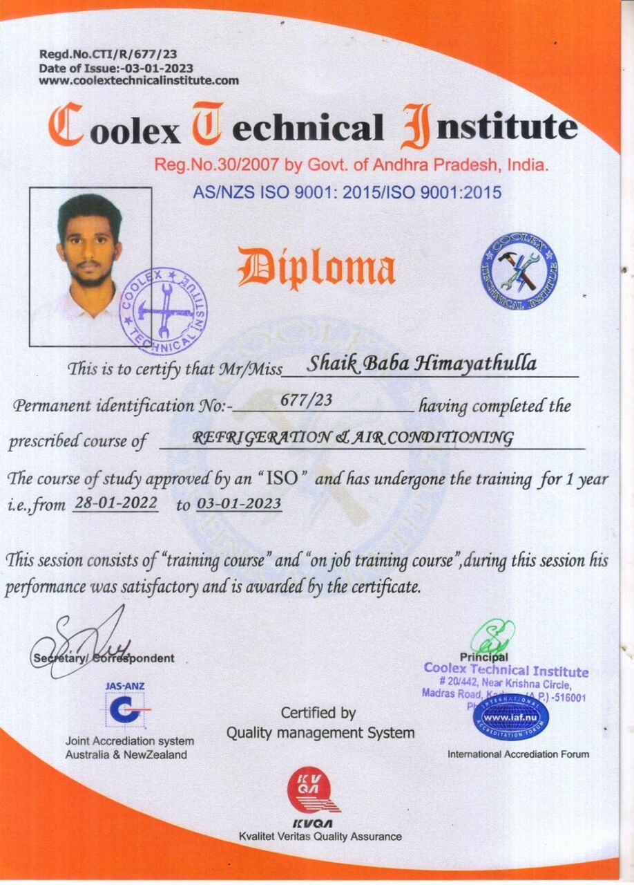 Experienced AC Technician (4 Years Exp, Gulf Exp) Seeking Job
