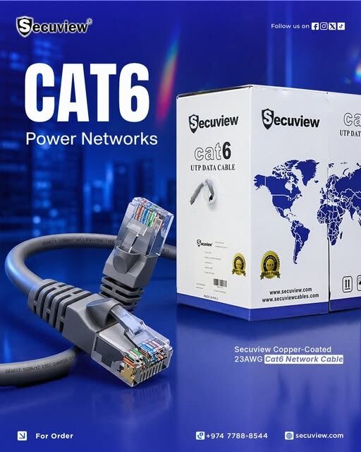 QAR 240,  Secuview 23AWG CCA CAT6 305M Network Cable